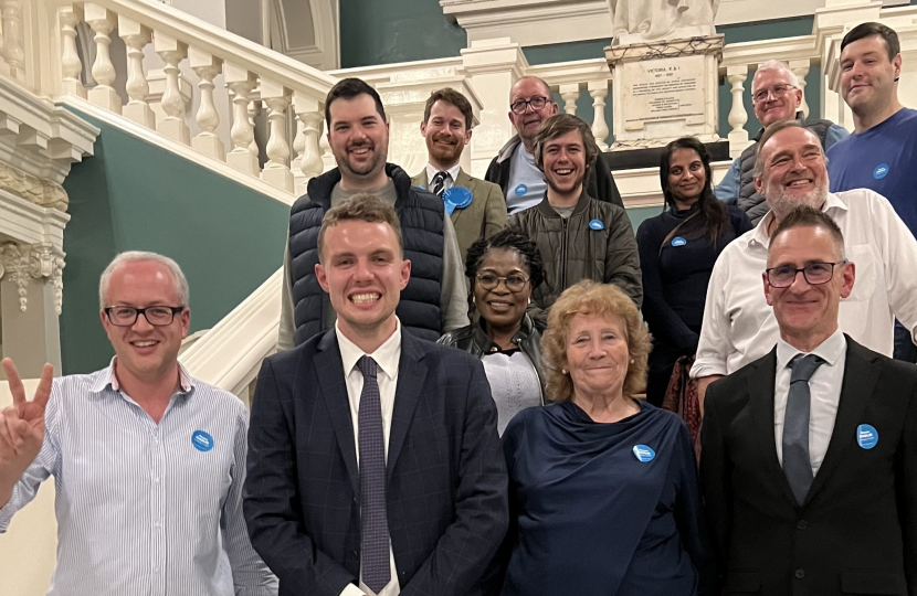 Charlie following his election as councillor for Eltham Town & Avery Hill ward