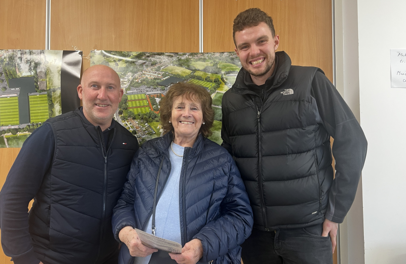 Charlie meeting with Director of Welling United FC Academy CIC Brett Smith and Eltham Councillor Pat Greenwell