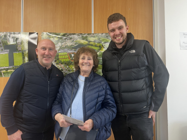 Charlie meeting with Director of Welling United FC Academy CIC Brett Smith and Eltham Councillor Pat Greenwell